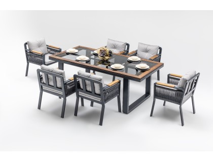 Pegasus Alüminyum 6 kişilik Masa Takımı